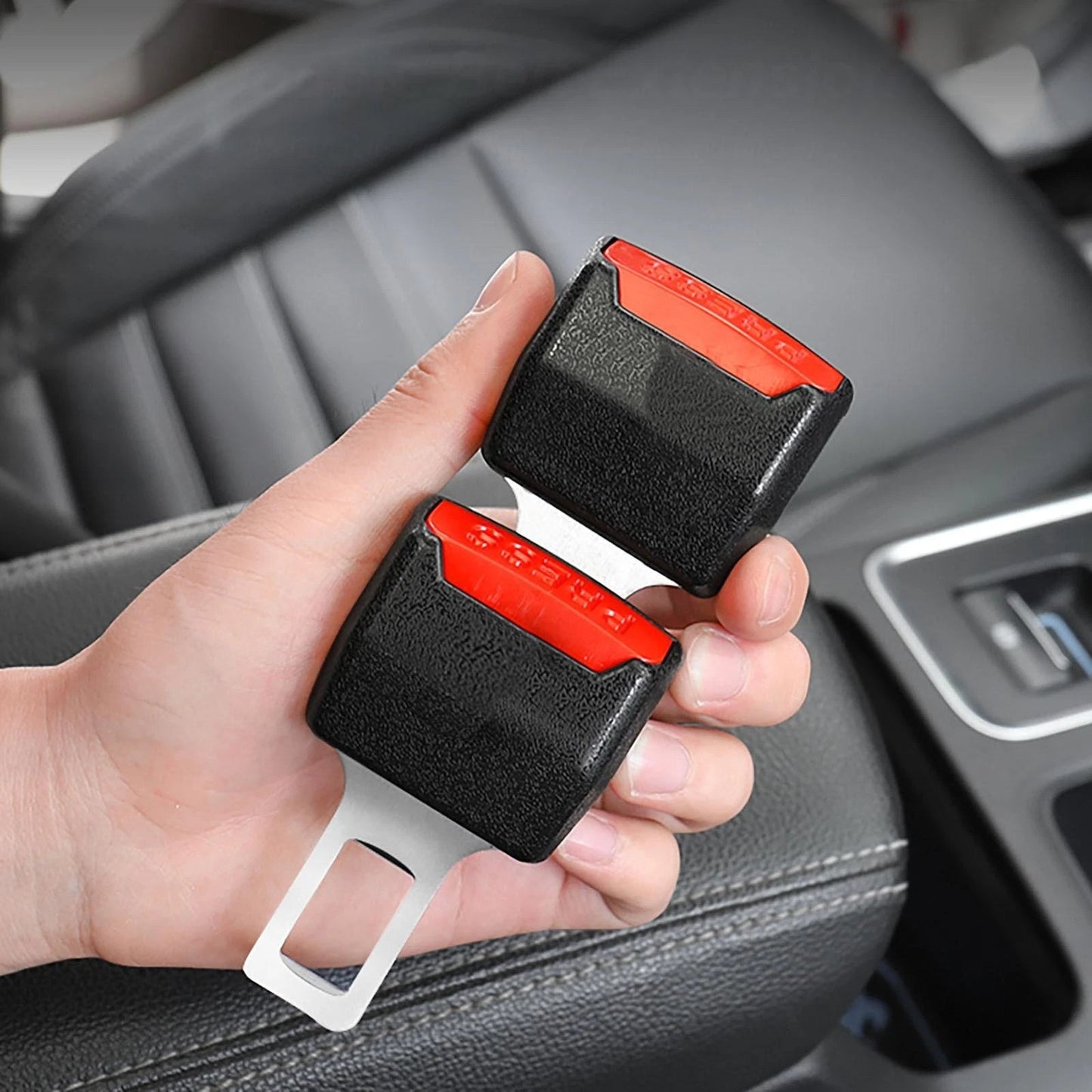 🔥2pcs Update Thicken Car Seat Belt Clip Extender Safety Seatbelt Lock Buckle Plug Thick Insert Socket Extender Safety Buckle