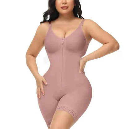 Women’s Colombianas Shapewear – Tummy Control, Butt Lifter, Detachable Straps & Zipper Crotch