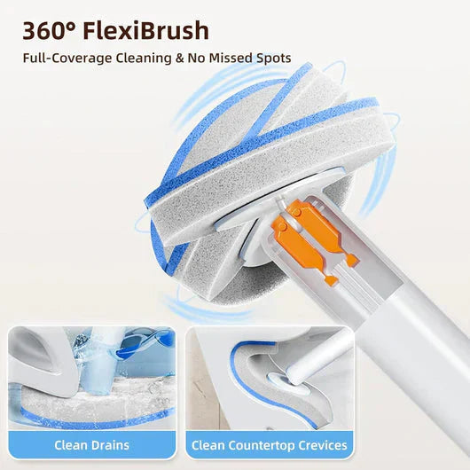 🚽Disposable Toilet Brush Set -with Built-In Cleaner & 60Refills🚽