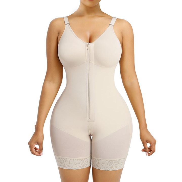 Women’s Colombianas Shapewear – Tummy Control, Butt Lifter, Detachable Straps & Zipper Crotch