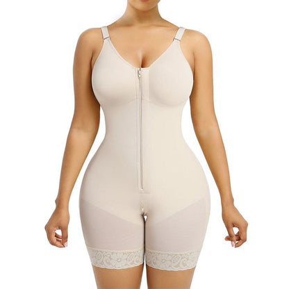 Women’s Colombianas Shapewear – Tummy Control, Butt Lifter, Detachable Straps & Zipper Crotch