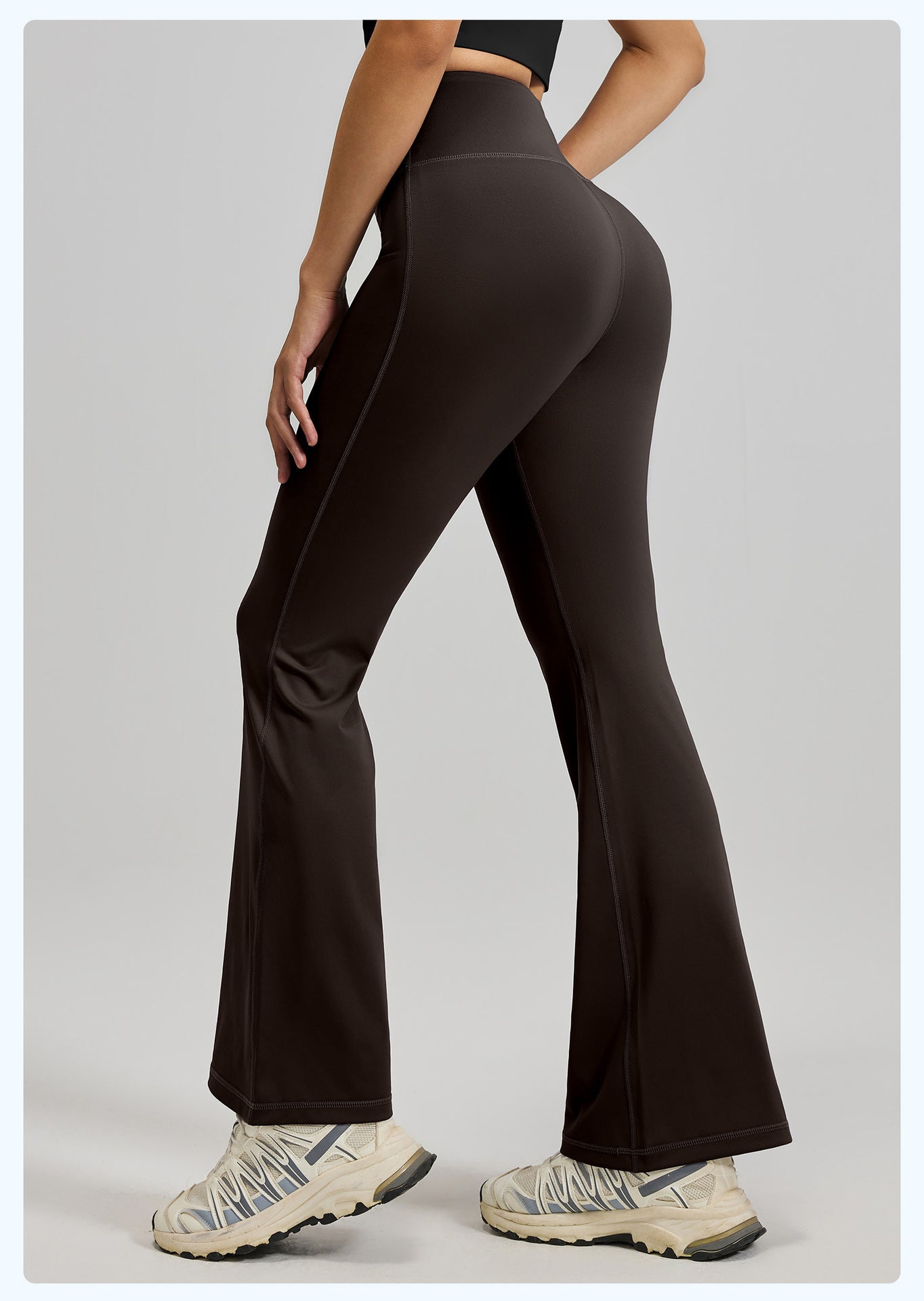 Cinched High Waisted Tummy Control Pocket Shaping Yoga Bootcut Leggings