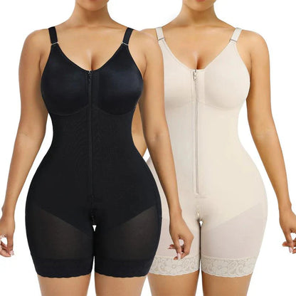 Women’s Colombianas Shapewear – Tummy Control, Butt Lifter, Detachable Straps & Zipper Crotch