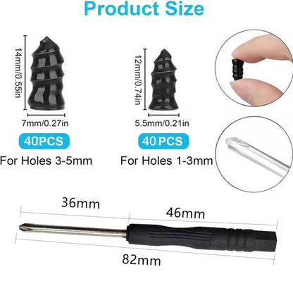 🔩60PCS Tire Repair Rubber Nails Kit with 2 Sizes + Free Screwdriver Included