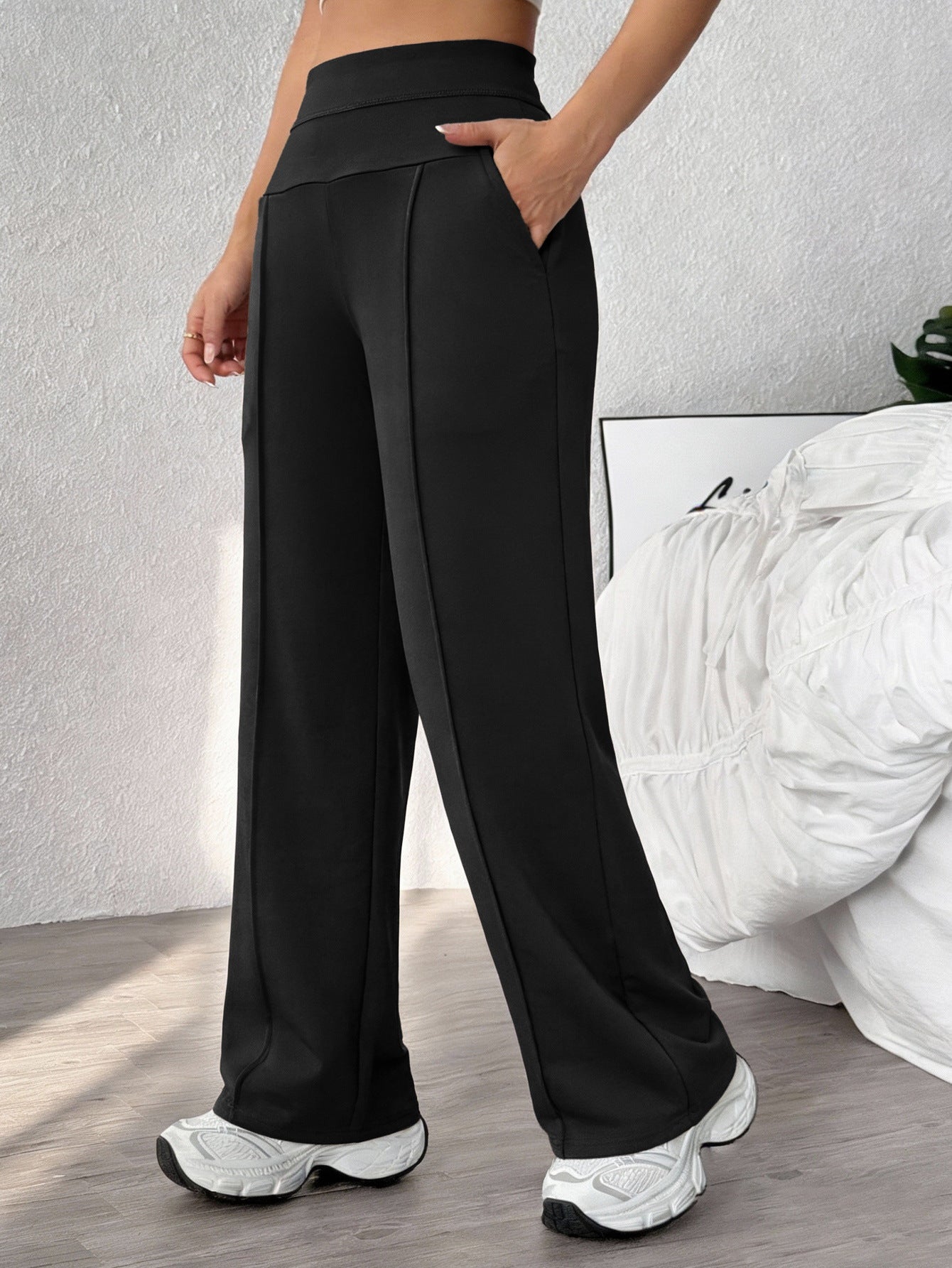 🔥🎁New arrival 50% OFF💕Women's Plain Loose Straight Leg Pants