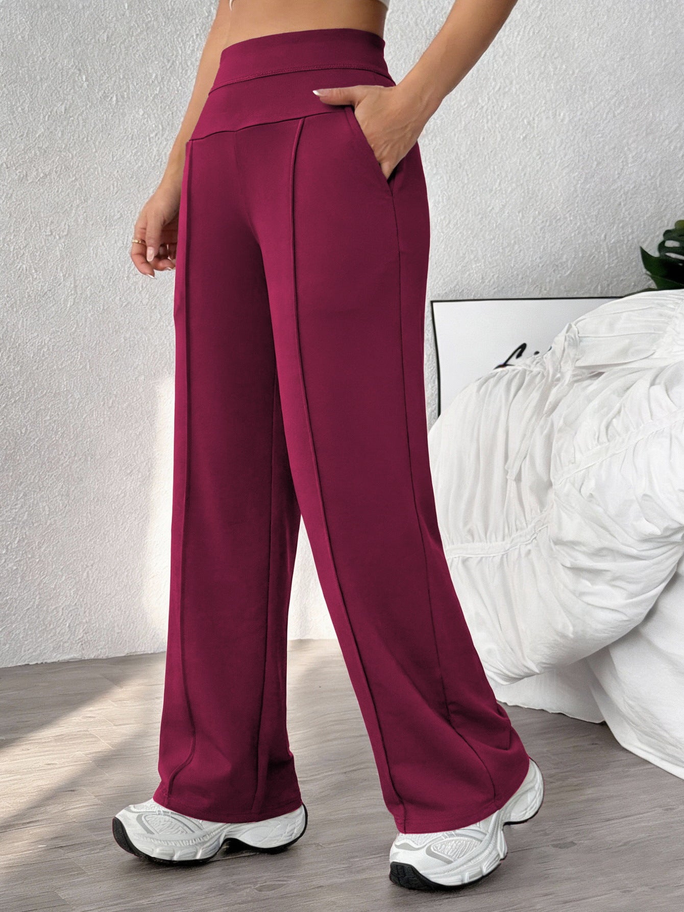 🔥🎁New arrival 50% OFF💕Women's Plain Loose Straight Leg Pants