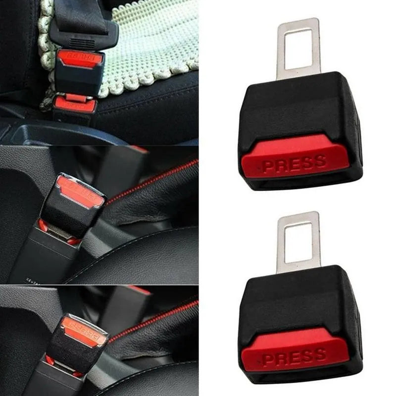 🔥2pcs Update Thicken Car Seat Belt Clip Extender Safety Seatbelt Lock Buckle Plug Thick Insert Socket Extender Safety Buckle